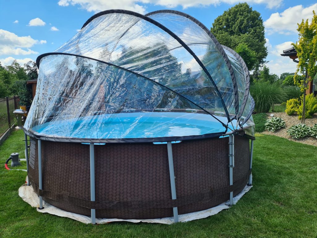 kopuła na basen składany dach do basenu okrągłego stelażowego